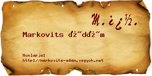 Markovits Ádám névjegykártya