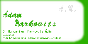 adam markovits business card